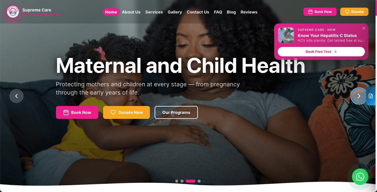 Public health foundation website homepage