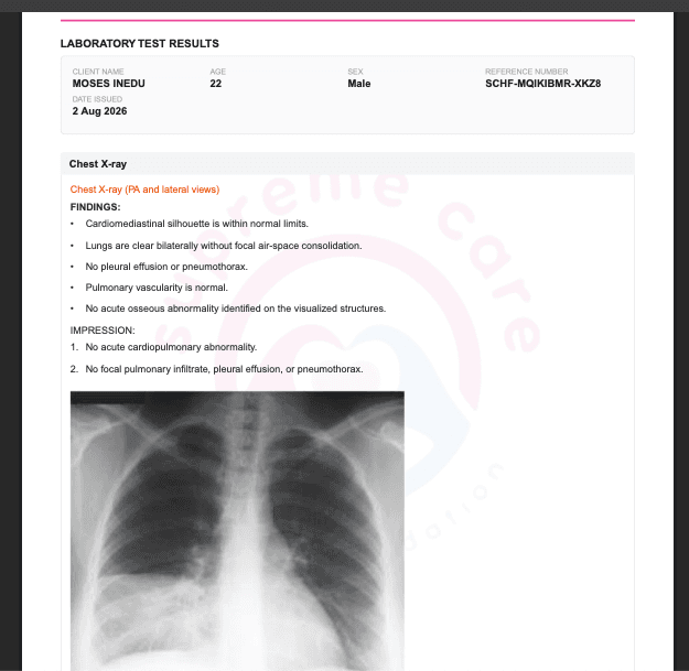 Final downloaded PDF lab report with letterhead